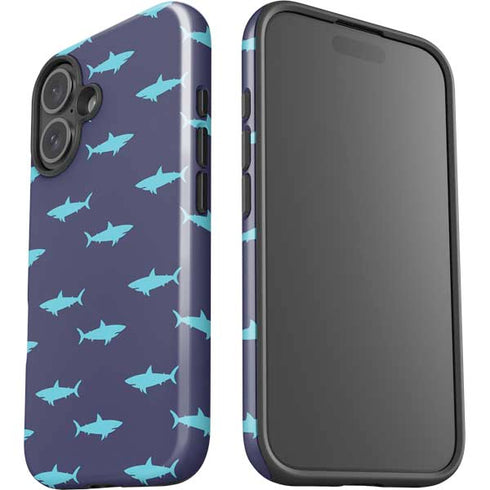 Shark Print iPhone 16 Plus Impact Case